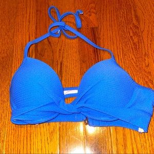 Blue bikini top